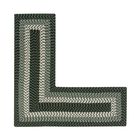 Alpine Braid Collection Reversible Indoor Area in Vibrant Colors, 24"" x 68"" x 68"" L-Shape , HUNTER STRIPE, hi-res image number null