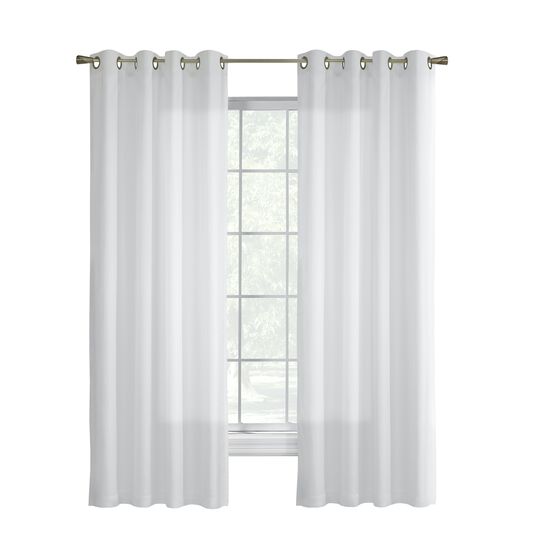 Rhapsody Lined Grommet Ascot Valance and Panel Window Curtain, , on-hover image number null