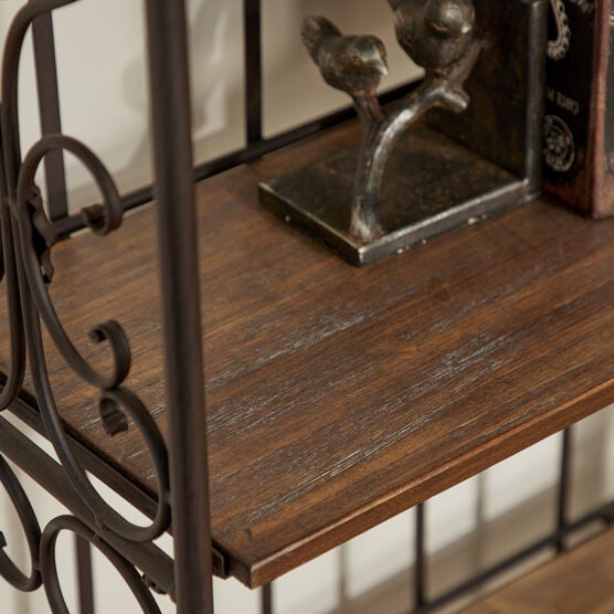 Brown Iron Farmhouse Baker'S Rack, , alternate image number null