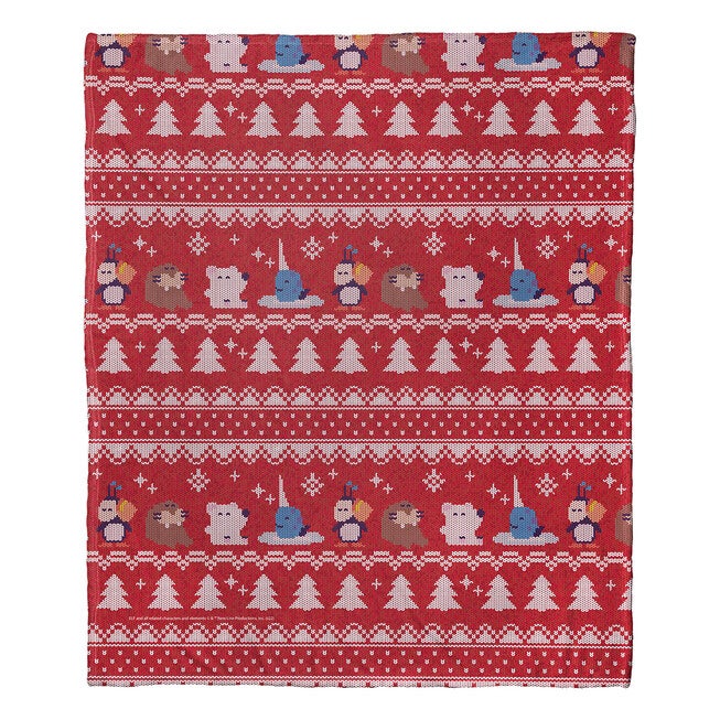 Wb Elf Cozy Arctic Friends Silk Touch Throw Blanket, , on-hover image number 1