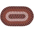 Alpine Braid Collection Reversible Indoor Area Rug, 48"" x 72"" Oval , BURGUNDY STRIPE, hi-res image number null