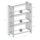 3-Shelf Folding Stackable Bookcase 27.5" Wide - Chestnut, , alternate image number null