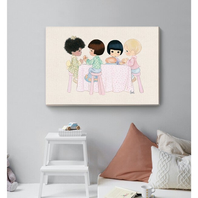 Friends Having Lunch Canvas Art, , on-hover image number null