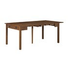 Long wooden expanding table with drawers