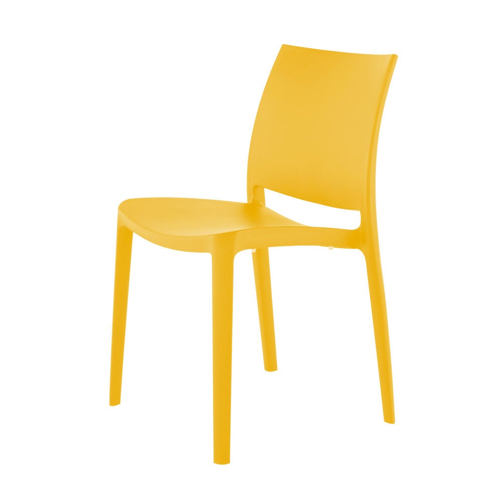 Set of 2 Sensilla Stackable Outdoor Dining Chairs, GOLD, alternate image number 3