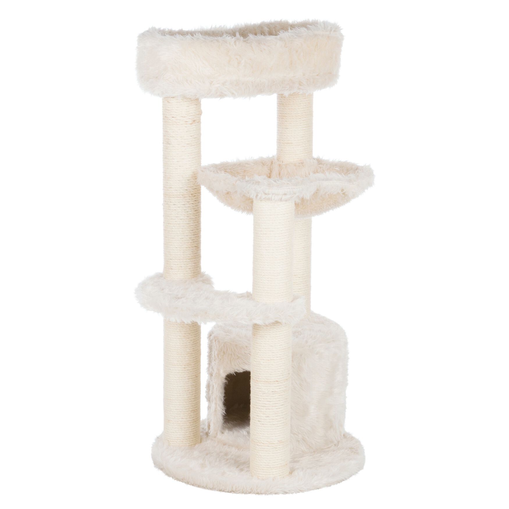 Baza Junior Cat Tower Scratching Post, CREAM, hi-res image number 0