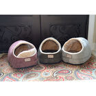 Faux Suede, Faux Fur Pet Cat Dog Cave Pet Bed, Sage Green/ Beige, , alternate image number 5