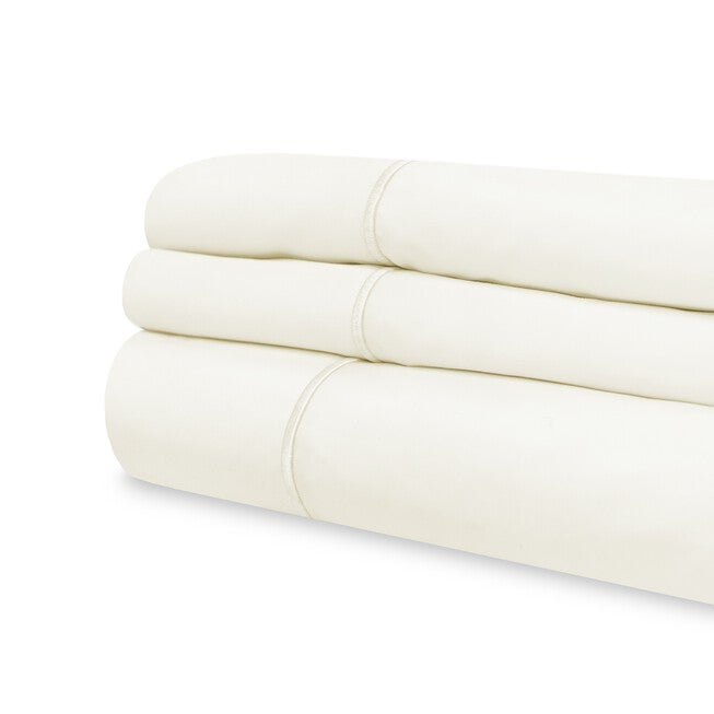 SensorPEDIC Ice Cool 400 Thread Count Cotton-Rich Cream Sheet Set, , alternate image number 8