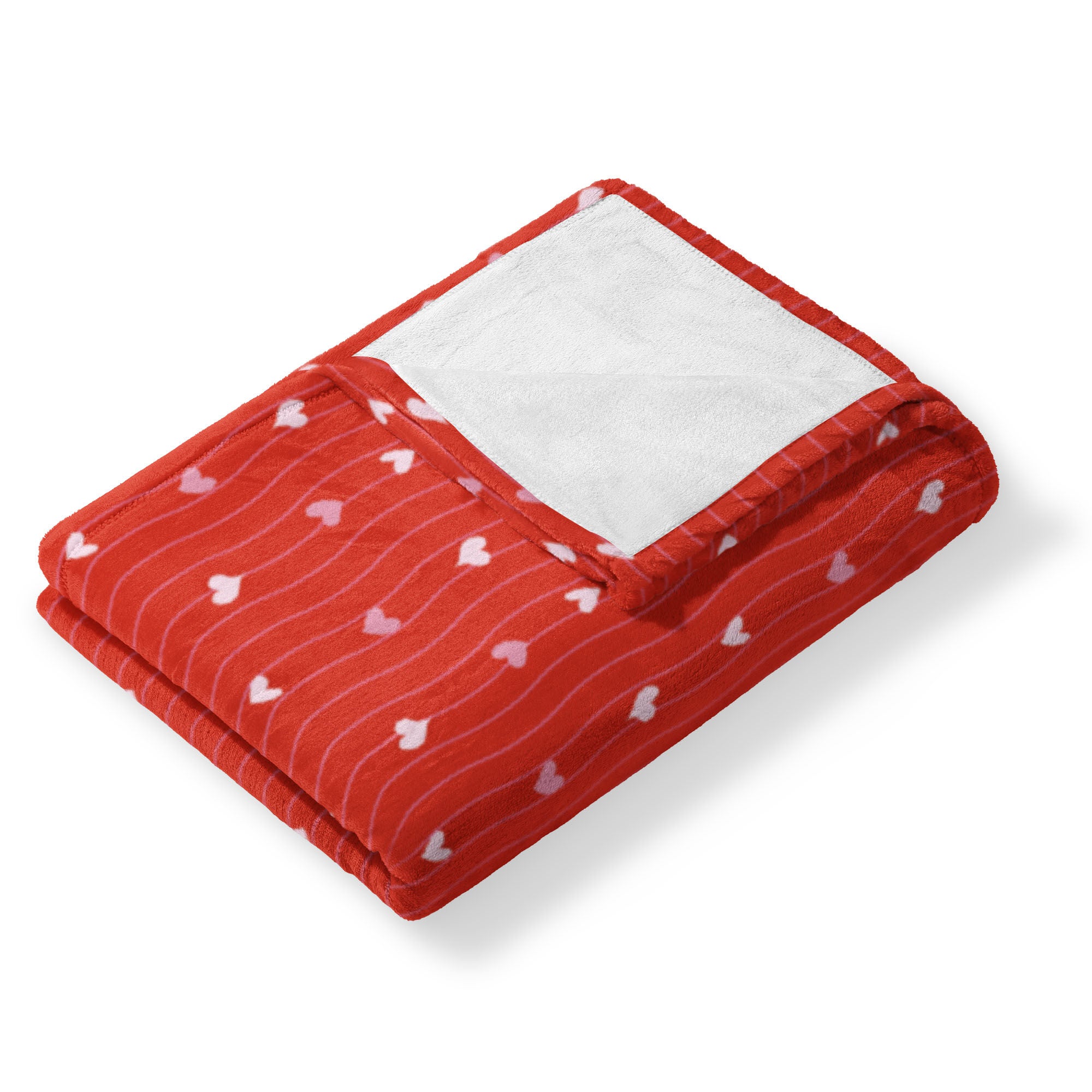 Valentine's Day Line Hearts Silk Touch Throw Blanket 60x80 Inches, HEARTS THROW, alternate image number 3