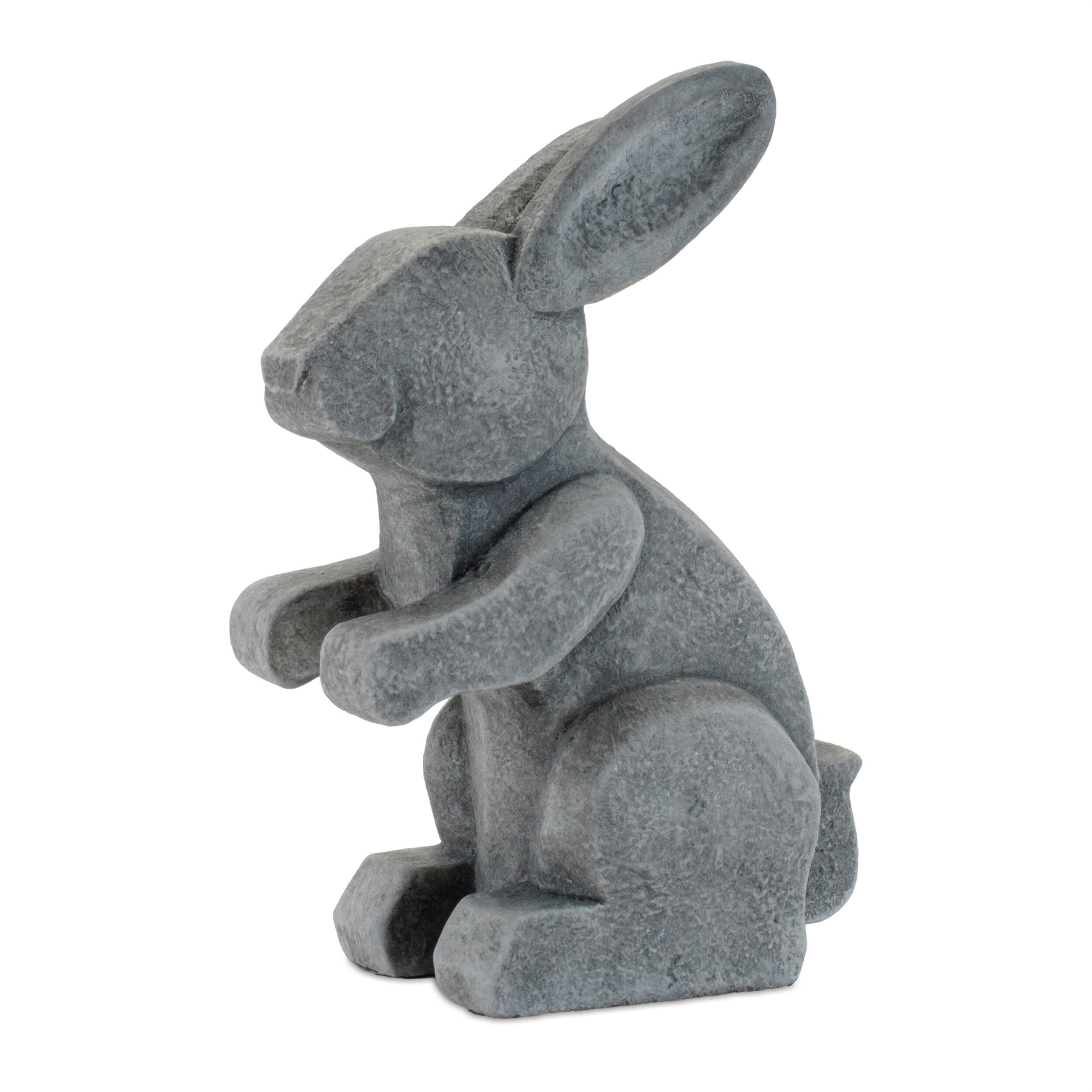 Modern Sitting Bunny Figurine Set of 6, GRAY, alternate image number 2