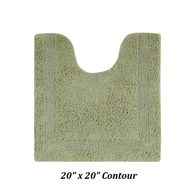 Lux Collections Bath Mat Rug 20 inches X 20 inches Contour, SAGE, hi-res image number 0