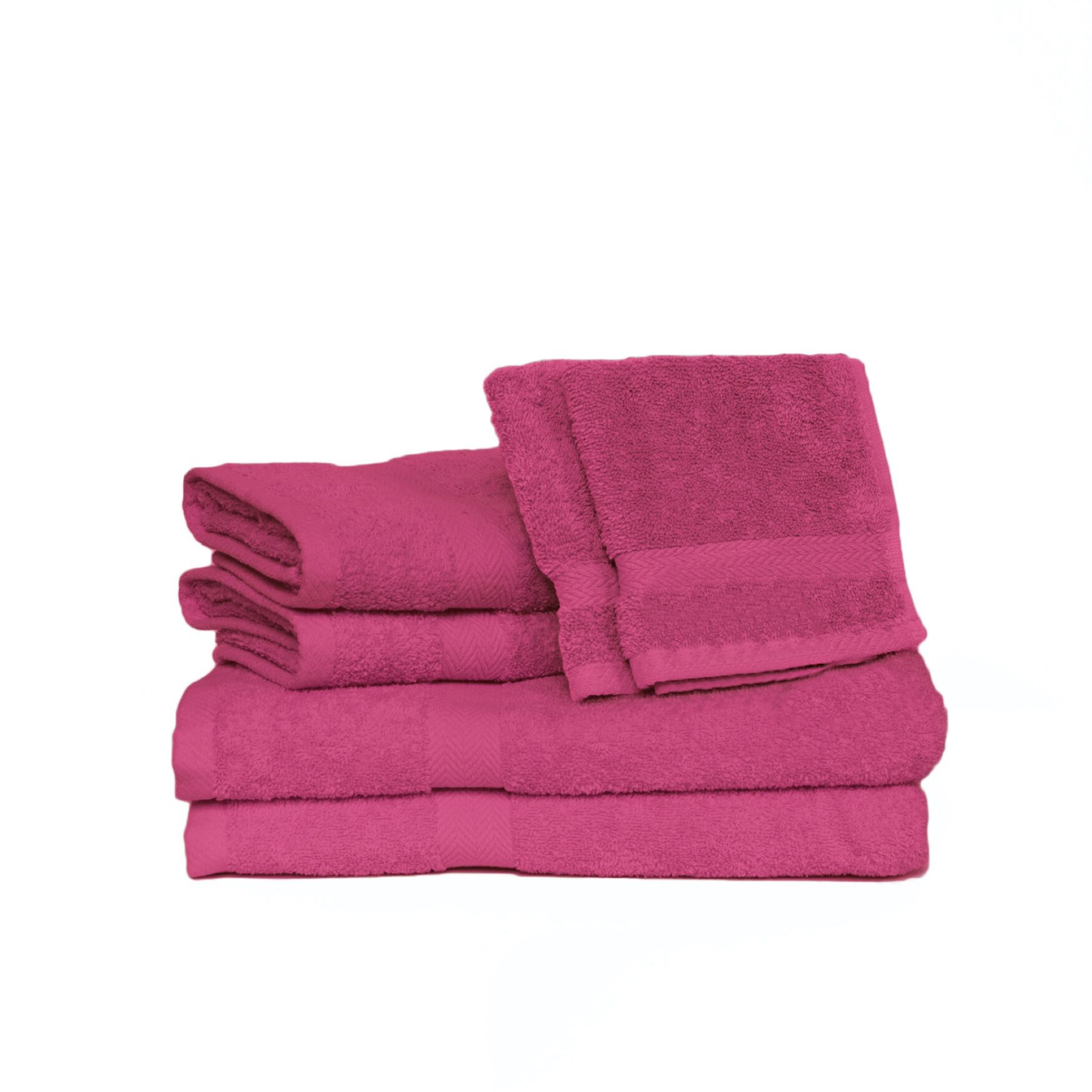 Deluxe 6-Pc. Towel Set, FUCHSIA, hi-res image number 0