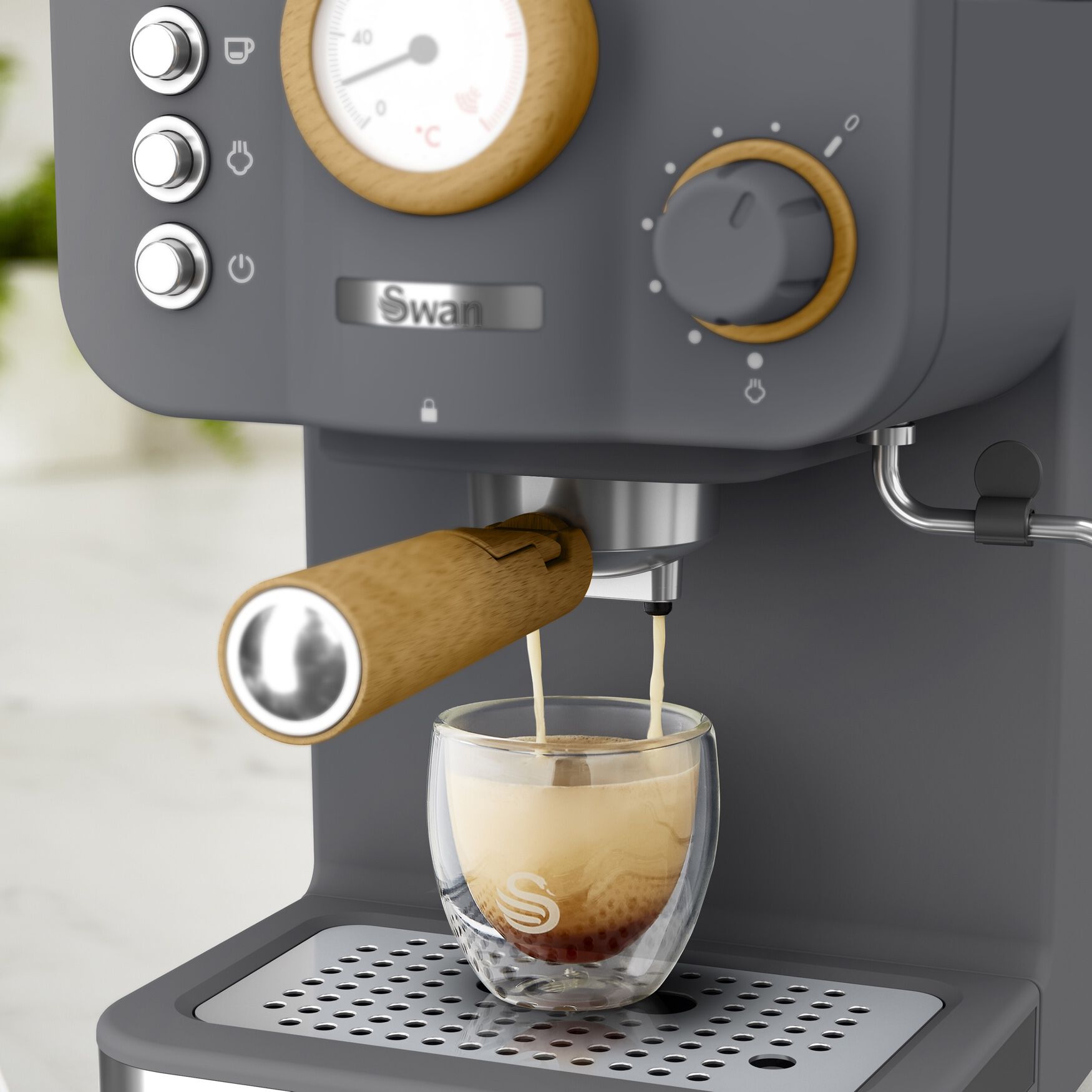 Swan Nordic Pump Espresso Coffee Machine - White, , alternate image number 3