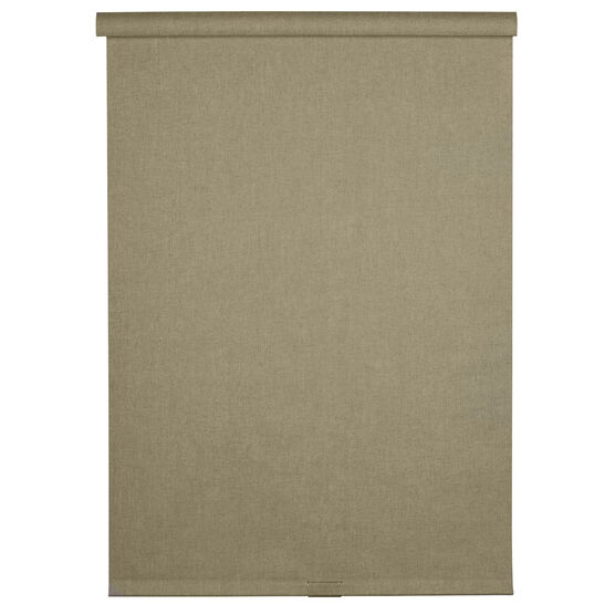 Linen Look Thermal Fabric Cordless Roller Shade, BROWN, hi-res image number null