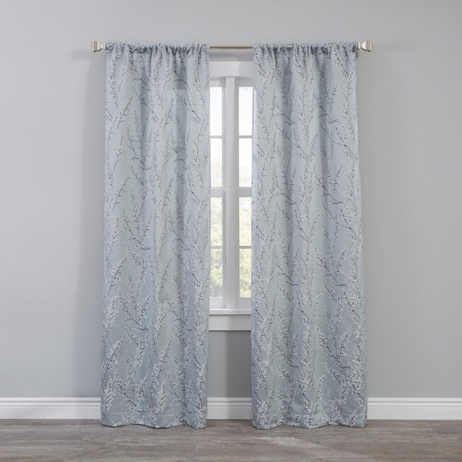 Whitley Jacquard Panel Rod-Pocket — 2 Pack, LIGHT BLUE, hi-res image number null
