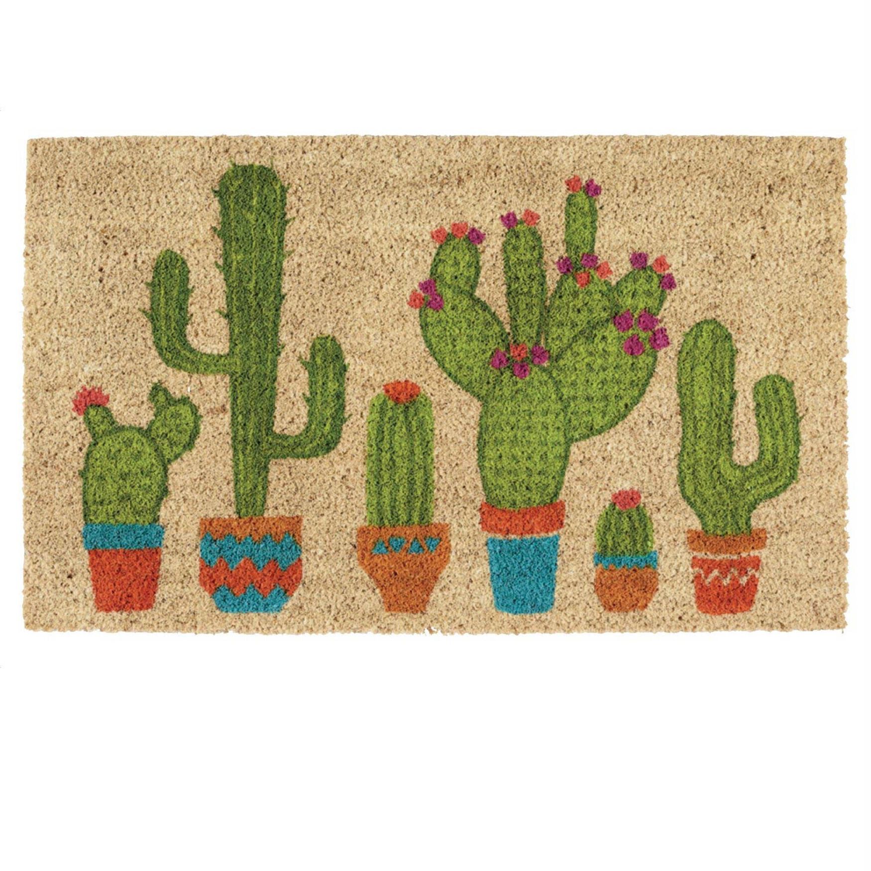 Cactus Doormat Floor Coverings, GREEN, hi-res image number 0