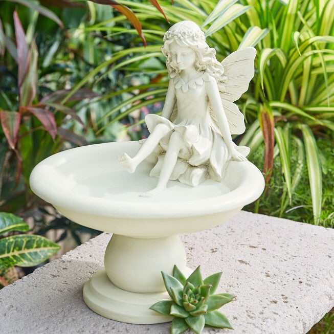 Fairy Birdbath, IVORY, hi-res image number 0