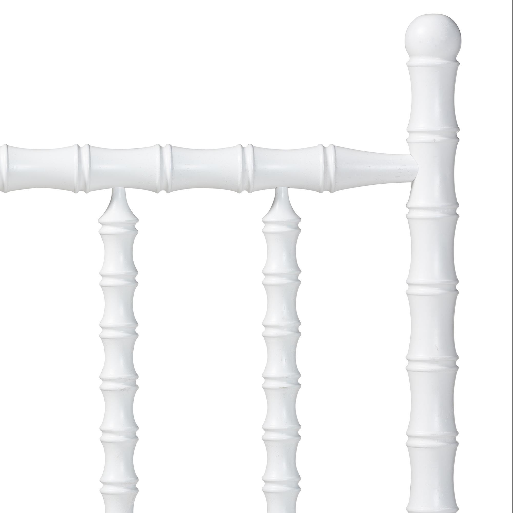 Edaline Bamboo Motif Headboard, WHITE, alternate image number 3