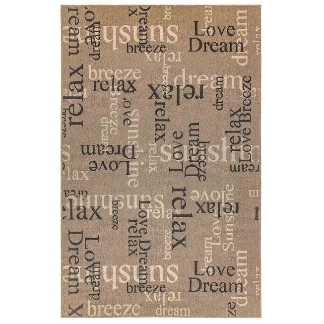 Liora Manne Riviera Happy Words Indoor/Outdoor Rug, NAVY, hi-res image number 0