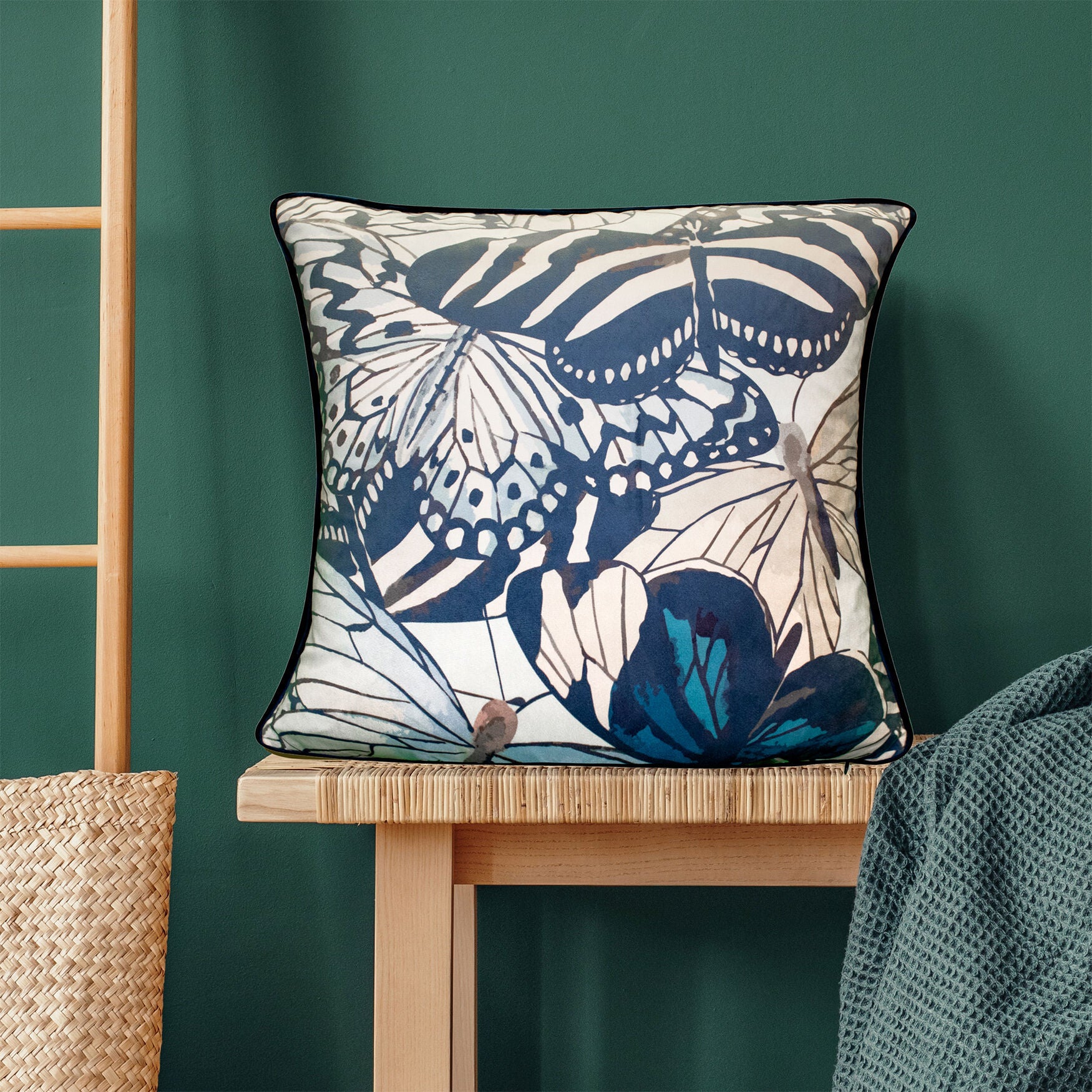 Edie@Home Velvet Bold Butterfly Decorative Pillow Dec Pillow, , alternate image number 18