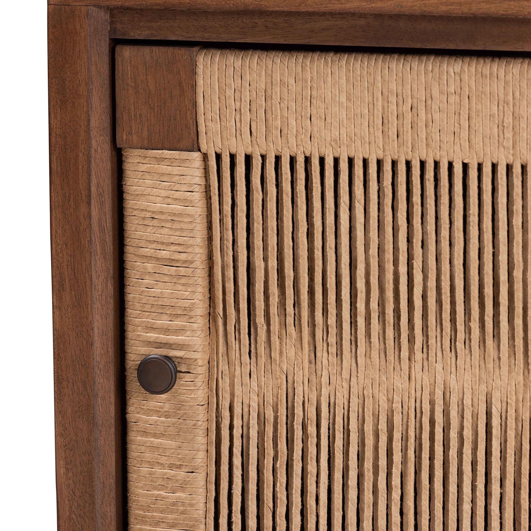 Holitz Modern Bohemian Walnut Brown Finished Bayur Wood Nightstand, , alternate image number 10