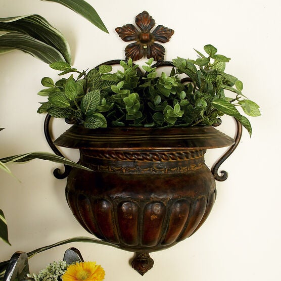 Dark Brown Iron Traditional Planter, , alternate image number null
