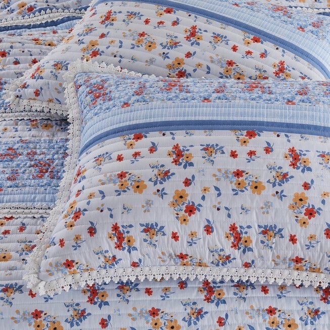 Betty Lace Embellished Quilt And Pillow Sham Set, , alternate image number 2