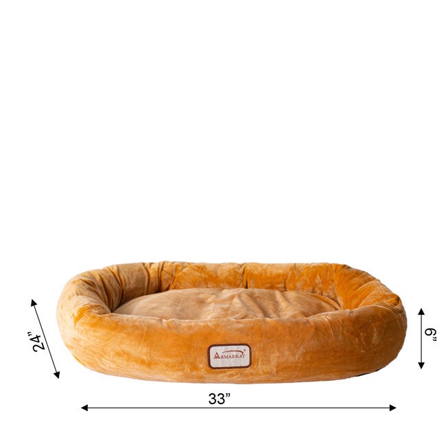 Bolstered Pet Bed and Mat, ultra-soft Dog Bed, Brown, Medium, , alternate image number 4