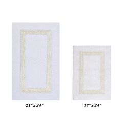 Hotel Collectionis Bath Mat Rug 2 Piece Set (17" x 24" | 21" x 34")