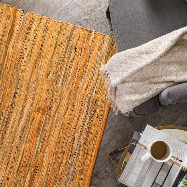 Multi Mustard Rag Rug 50X80Cm, , alternate image number 6