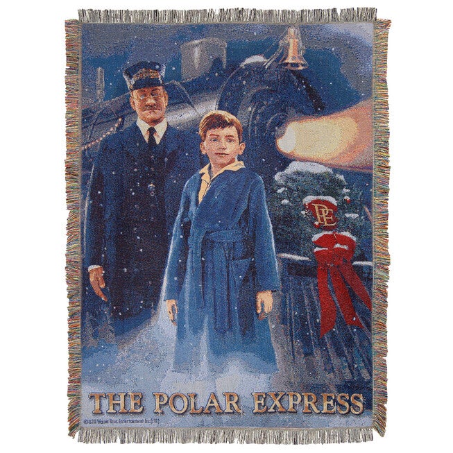 Polar Express We Believe Woven Tapestry Throw Blanket, O, hi-res image number null