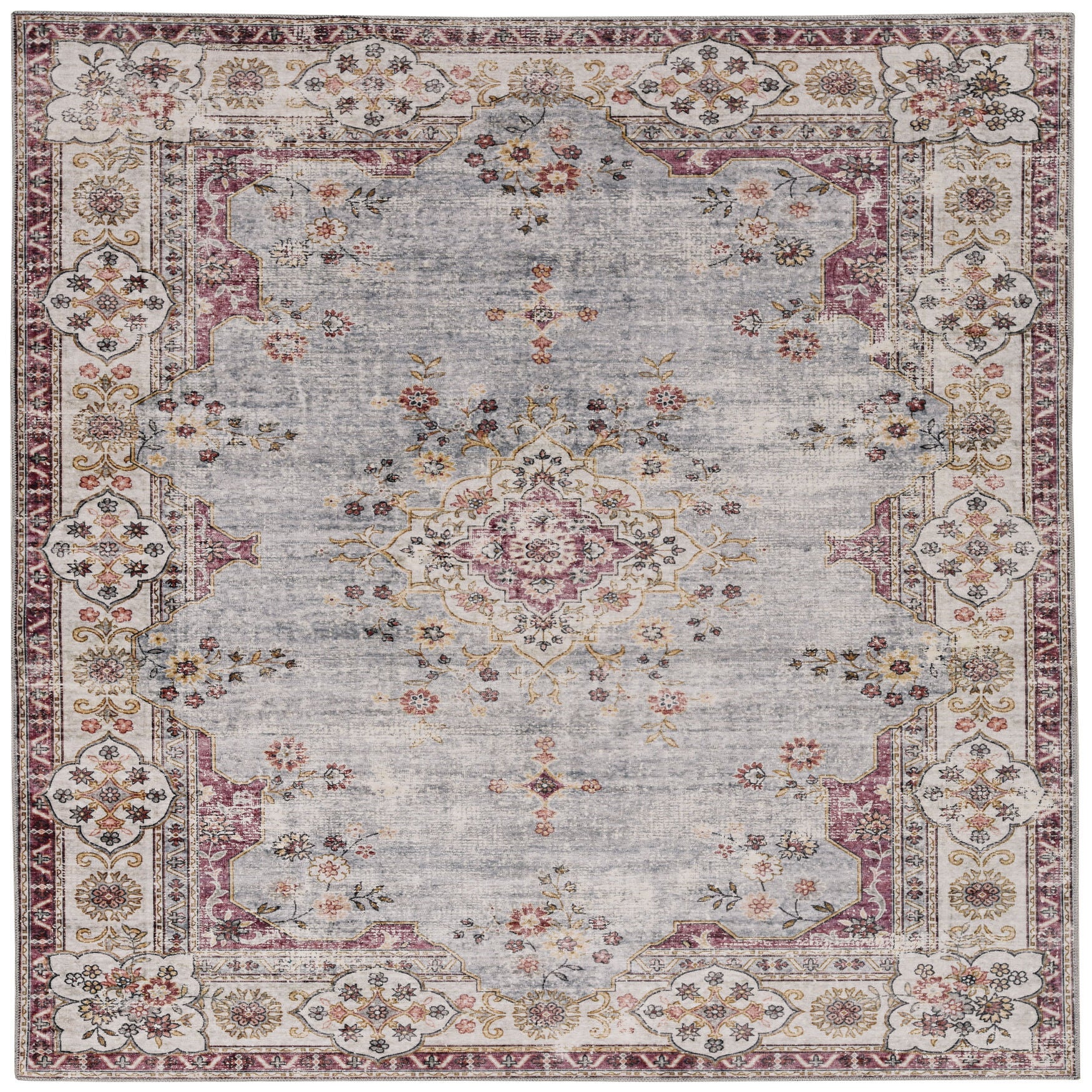 Washable Lennox Pale Blue/Ivory Rug, PALE BLUE, hi-res image number 0