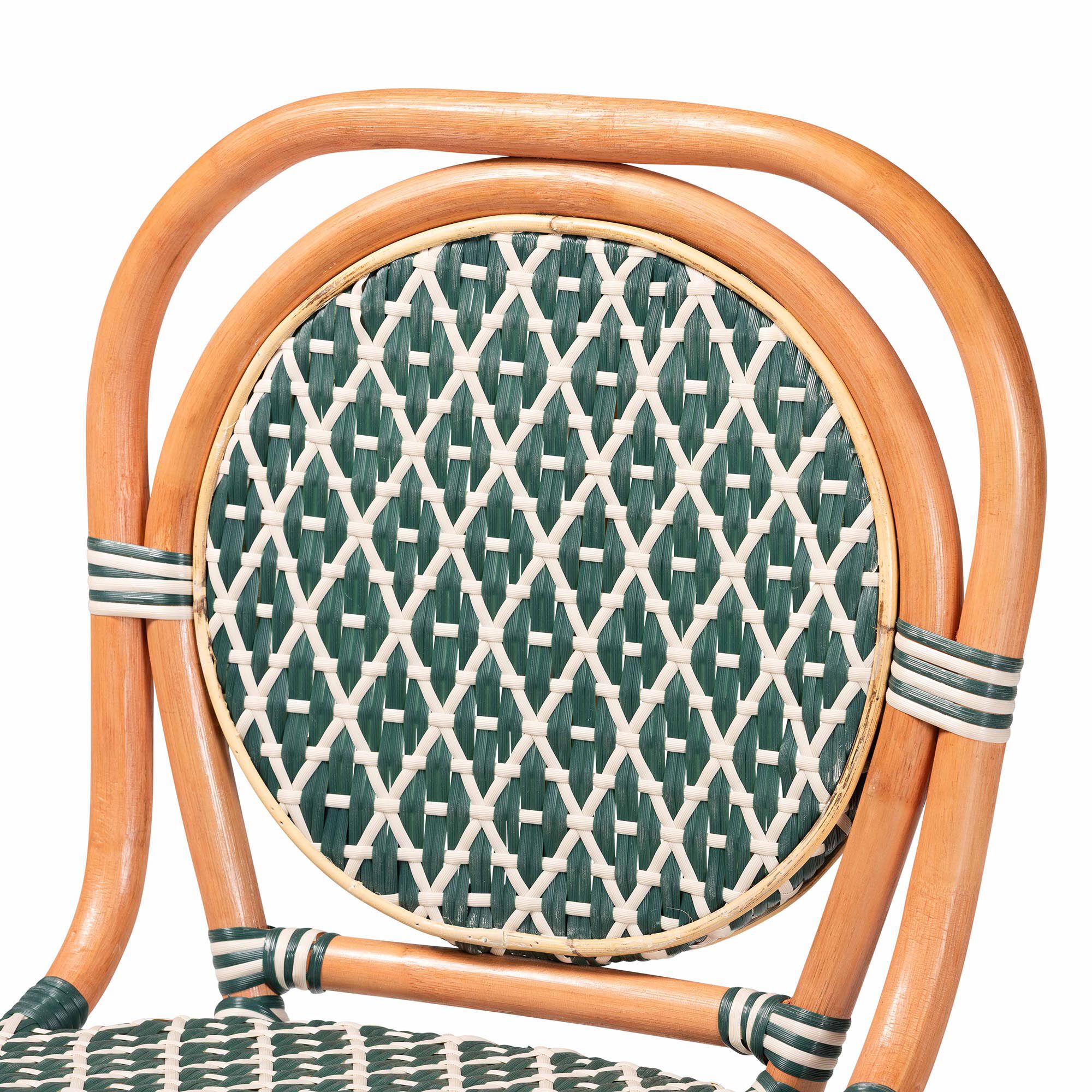 Mattie Rattan Bistro Counter Stool, Green, GREEN, alternate image number 5