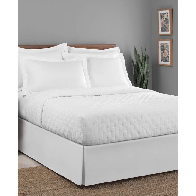 Today's Home Microfiber Tailored Black 14 inches Bed Skirt, WHITE, hi-res image number 0