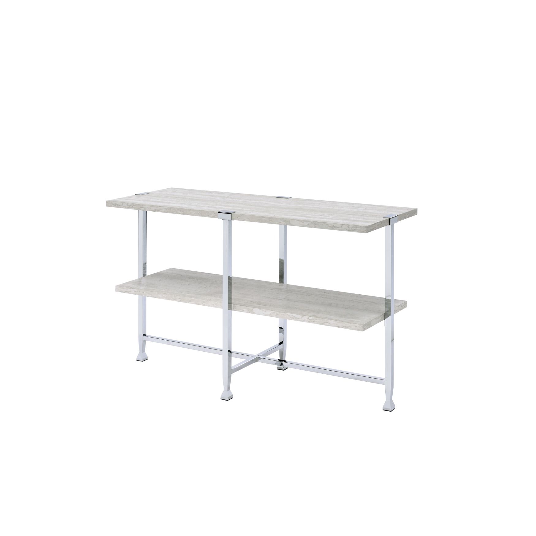 Sofa Table, WHITE OAK CHROME, hi-res image number 0