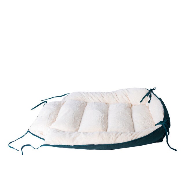 Pet Bed & Mat, Luxury soft Dog Cushion, Laurel Green/Ivory, Large, , alternate image number 5