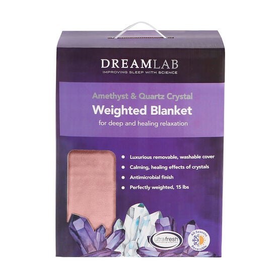 Crystal 15Lb Reversible Cooling Weighted 48X72 Blanket With Removable Cover Weighted Blanket & Cover, , alternate image number null