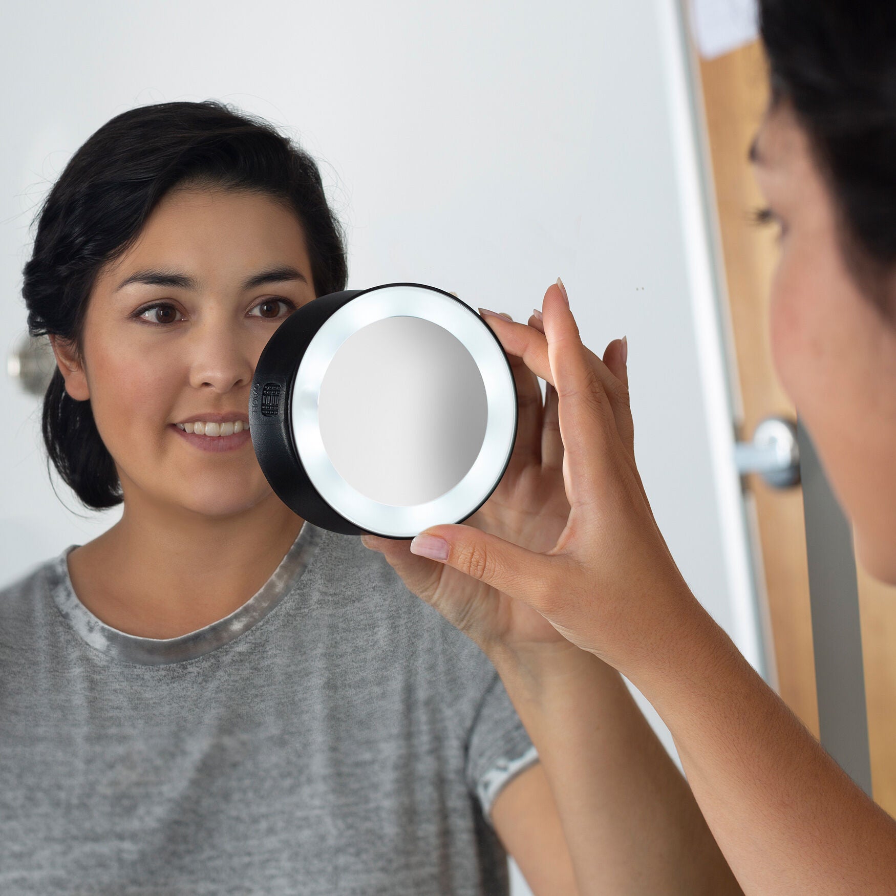 LED Lighted Spot Travel Mirror, , alternate image number 2