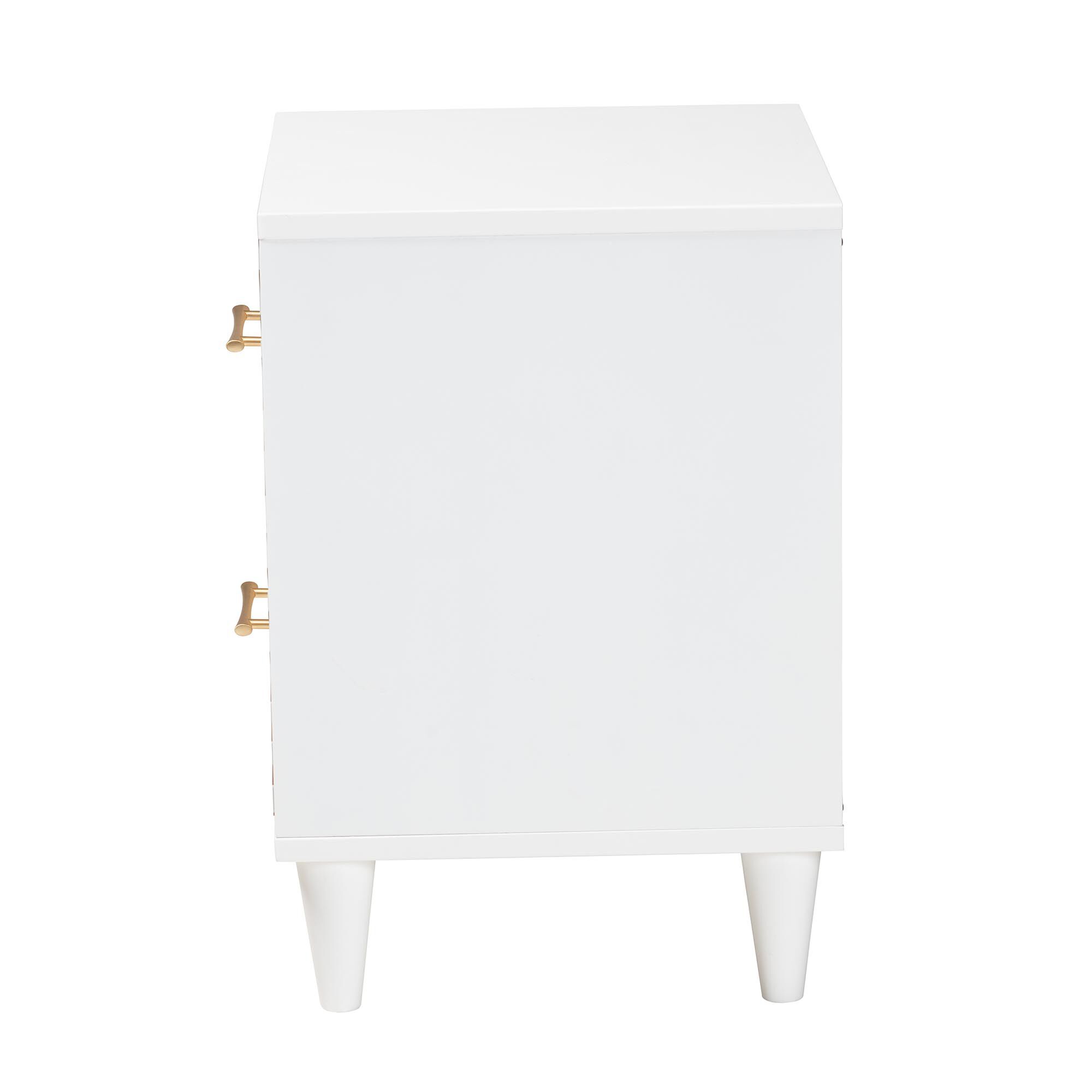 Louetta Carved Contrasting Nightstand, WHITE, alternate image number 4