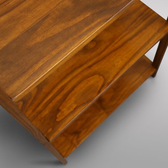 Stratford 5-Shelf Folding Bookcase-Warm Brown, , alternate image number null