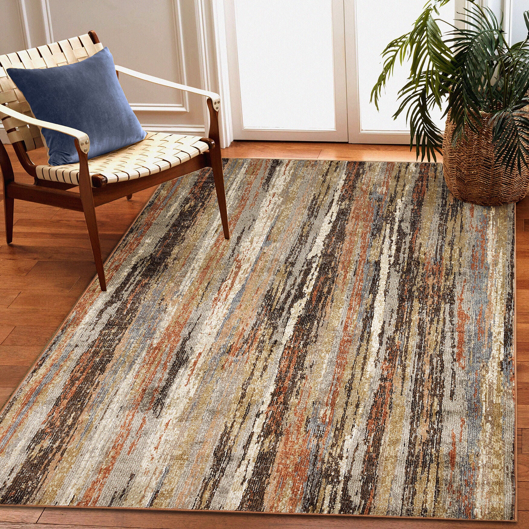 Ariana Brushstrokes Indoor Area Rug Earth, , alternate image number 4