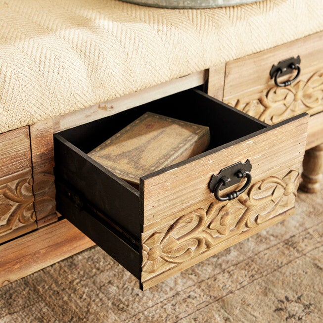Brown Chinese Fir Farmhouse Bench, 20x47x16, , alternate image number 6