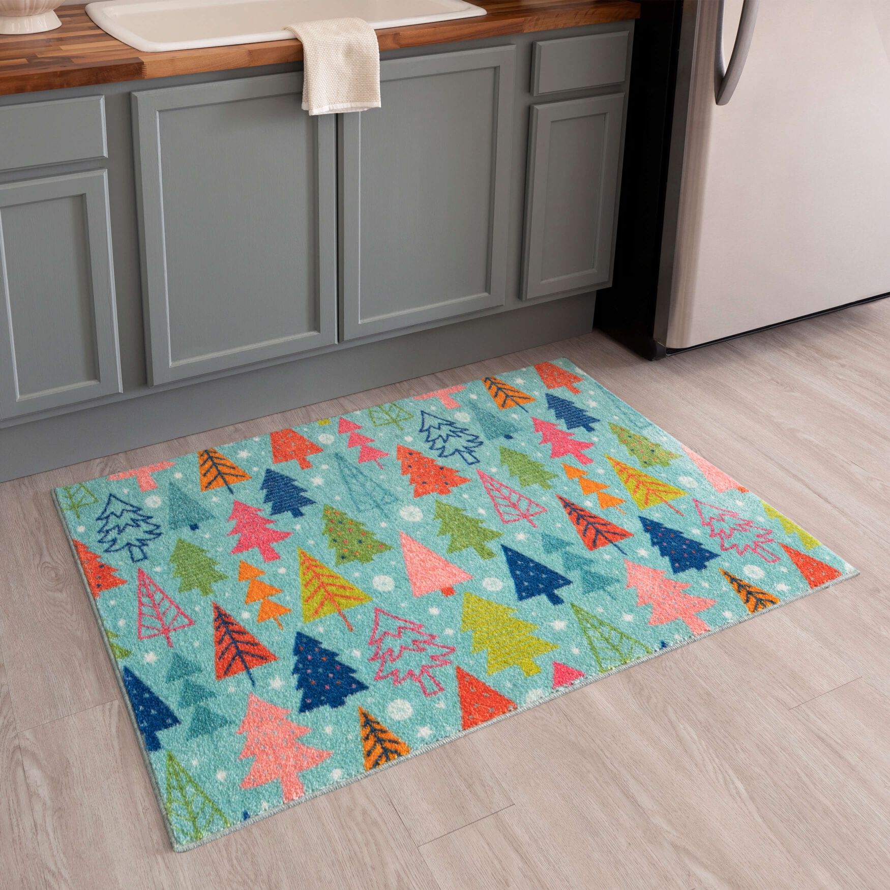 Tree Scatter Kitchen Rug, , alternate image number 7