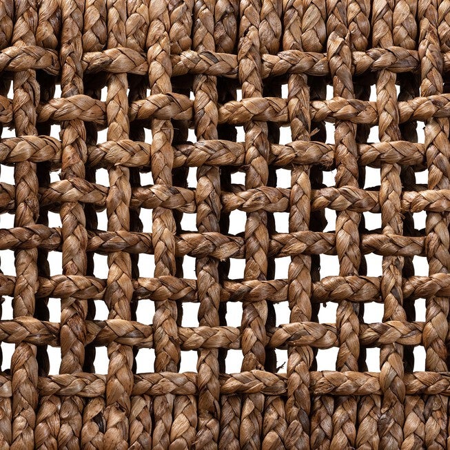 Alise Modern Bohemian Dark Brown Mahogany Wood and Seagrass Counter Stool, , alternate image number 12