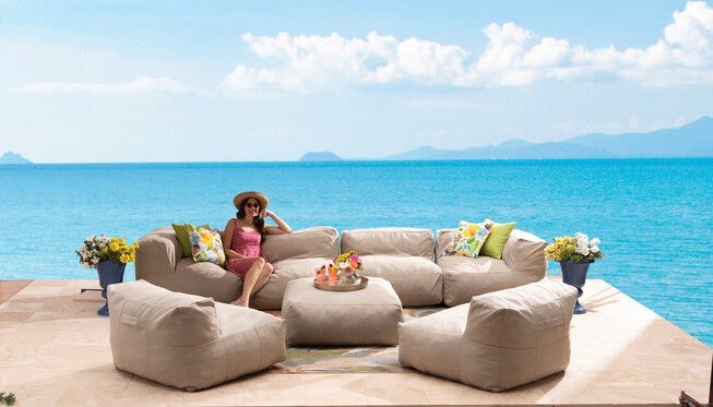 Indoor/Outdoor Santorini Modular Single Deep Seat Chair, , alternate image number null