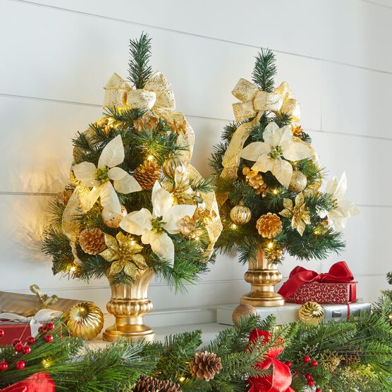 24"H Tabletop Christmas Tree , GOLD, hi-res image number null