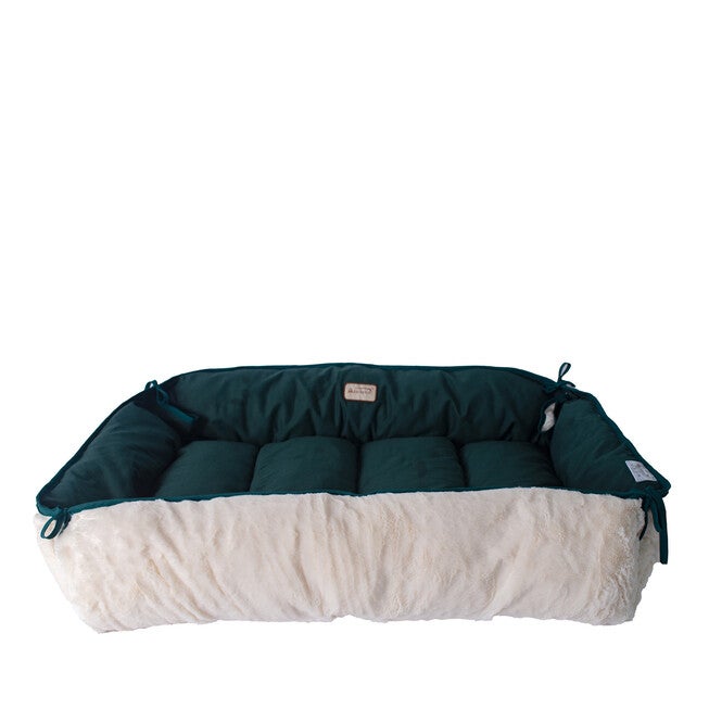 Pet Bed & Mat, Luxury soft Dog Cushion, Laurel Green/Ivory, Large, , alternate image number 6