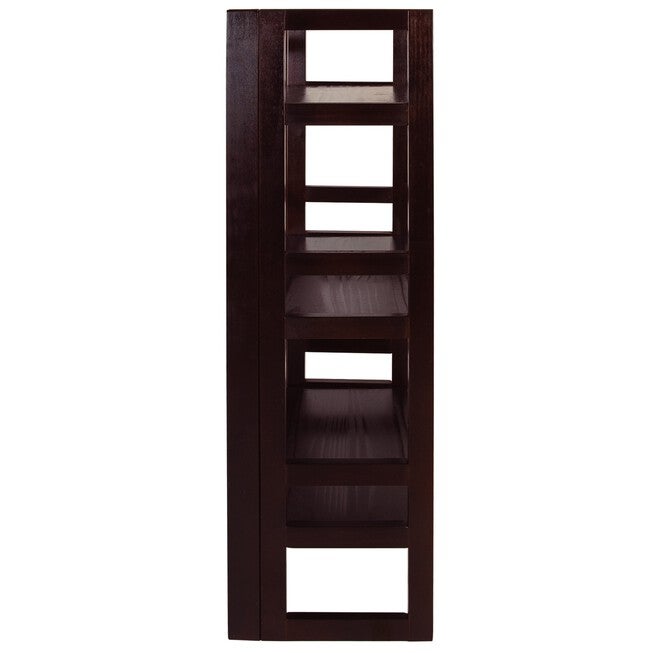 3-Shelf Folding Student Bookcase 20.75 inches Wide-Espresso, , alternate image number 2