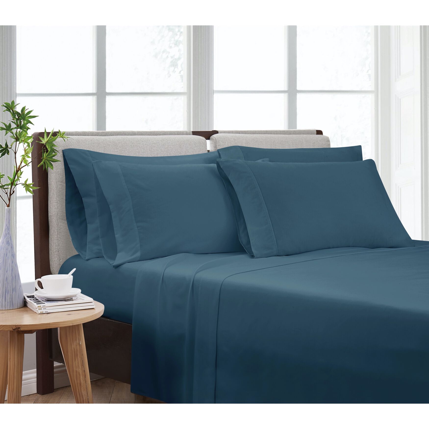 Heritage Solid Sheet Set, DARK BLUE, hi-res image number 0