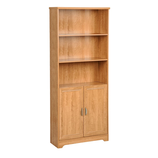 5-Shelf Bookcase With Doors Bookcase, HONEY MAPLE, hi-res image number null